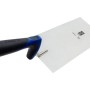 LUX Stuckateurkelle 180 mm, rostfrei mit blau-schwarzem Comfort-Griff.