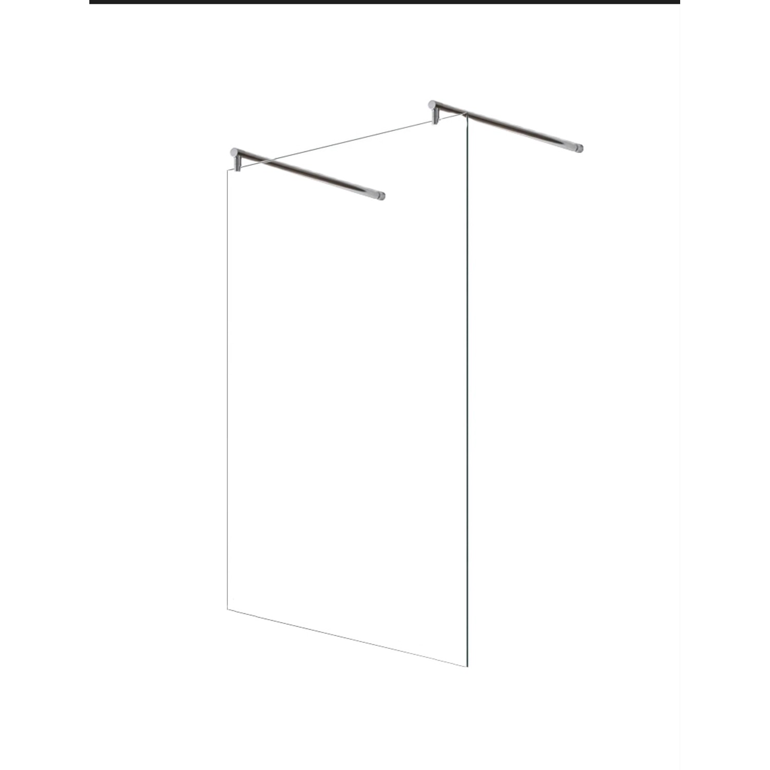 Glaszentrum Hagen 158x200cm Freistehende Dusche 2x Rundhalter