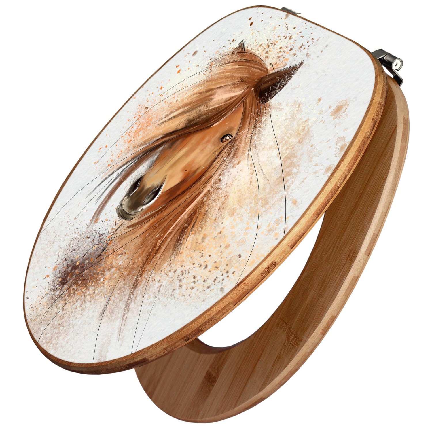 Banjado Design WC Sitz Bambus Toilettendeckel Toilettensitz Bambus Holz Klo günstig online kaufen