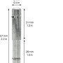 2er-Set Wagner Reduzierstift, 57 mm, aus verzinktem Stahl für Rollen und Räder.
