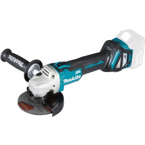 Makita Akku-Winkelschleifer DGA511Z mit 125 mm Scheibe und Seitengriff.