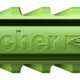 Grüner Fischer Dübel aus der Meister-Box für Haus und Garten.