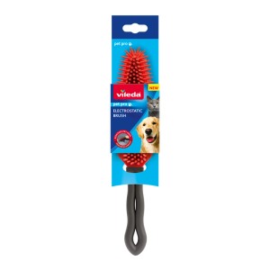 Vileda Pet Pro Tierhaarbürste, elektrostatische Gummibürste zur schonenden Reinigung von Polstern und Textilien.
