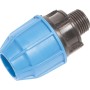 LUX-TOOLS Verbindungsstück für PE-Rohre, 20 mm x 21 mm (R 1/2), blau/schwarz.