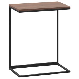 Schwarzer vidaXL Beistelltisch 55x35x66 cm aus Holzwerkstoff im C-Design.