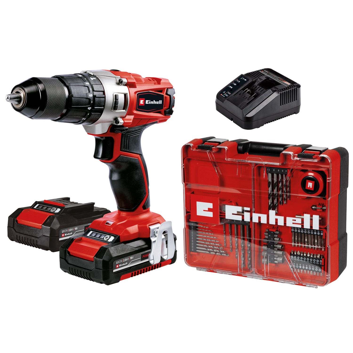 Einhell 18 V Akku-Schlagbohrschrauber TE-CD 18 inkl. 2 Ah Akkus mit Koffer günstig online kaufen