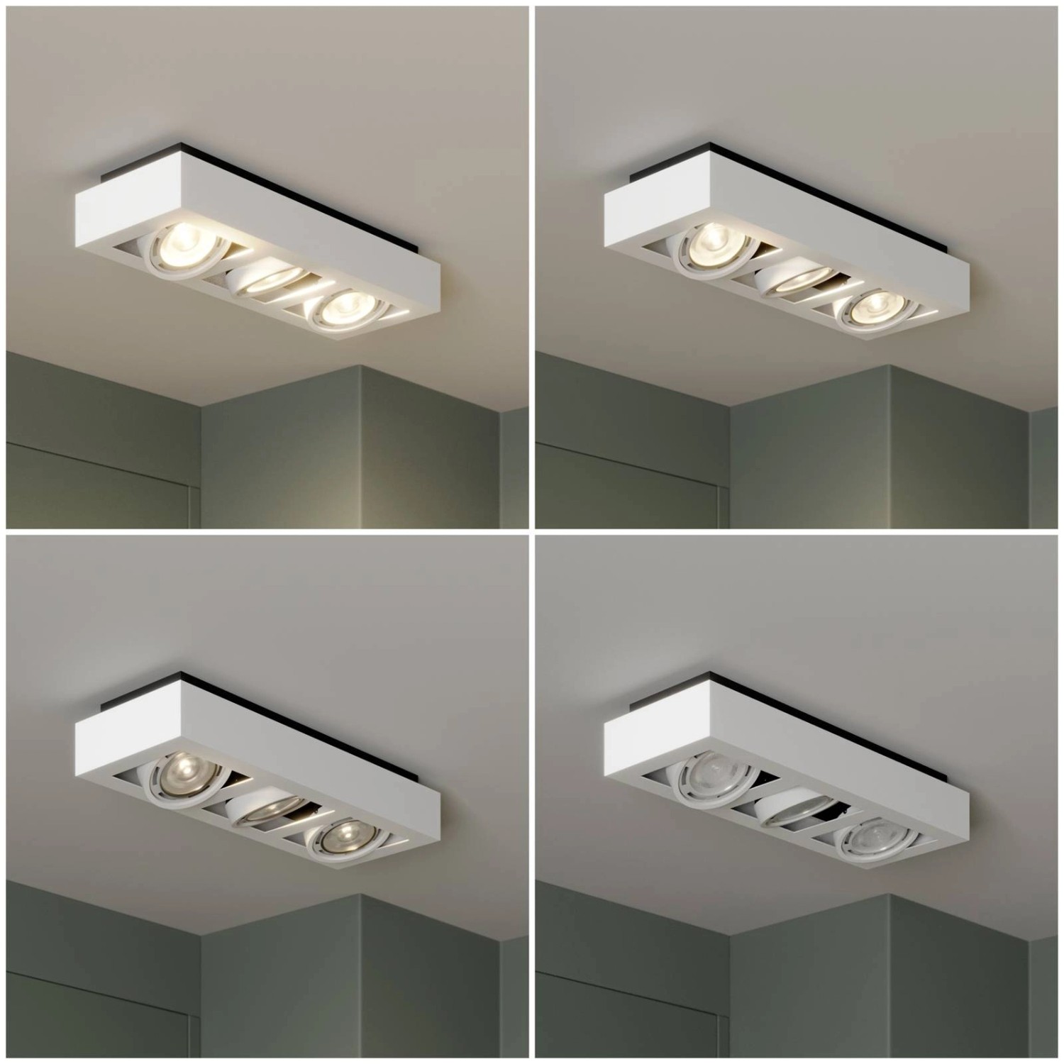 Arcchio Deckenlampe Ronka 9624450 Modern in Weiß aus Aluminium 3-flammig GU10 Wohnzimmerleuchte_8