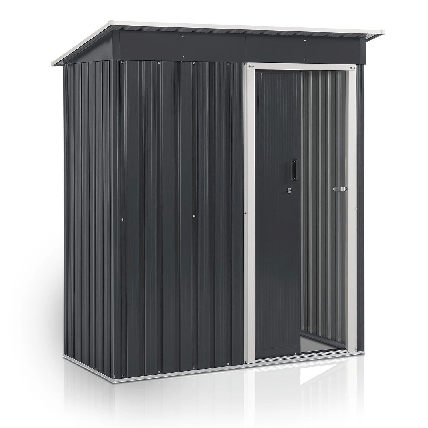 Juskys Metall Gerätehaus S mit Pultdach Anthrazit