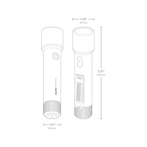 Hoto taktische Taschenlampe QWSDT005 300m Reichweite 2300lm USB-C Aufladbar 3100mAh IP68