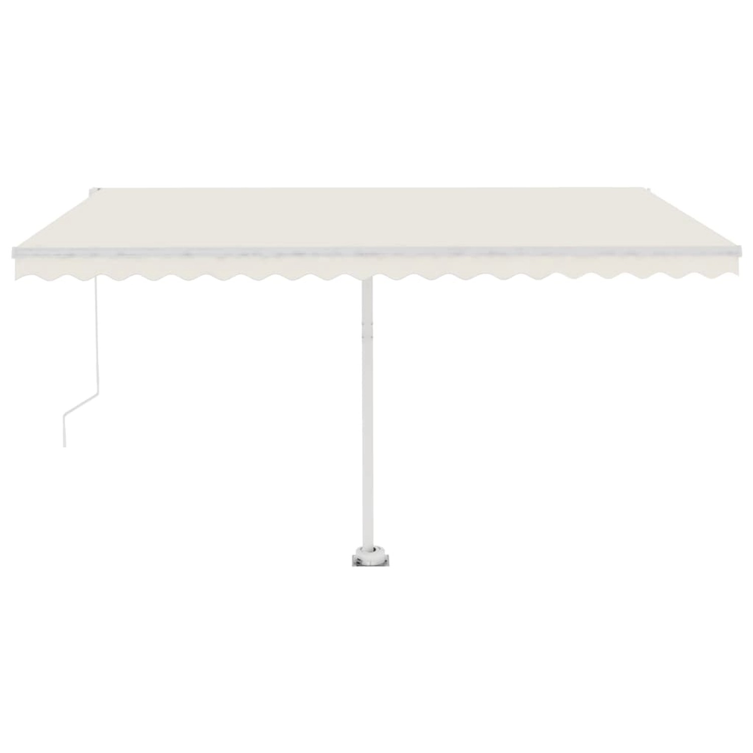 furnicato Standmarkise Einziehbar Handbetrieben 400x350 cm Cremeweiß
