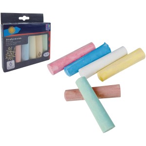 Happy People Straßenkreide, 6-teilig, mehrfarbig. Ideal zum Malen auf Asphalt.