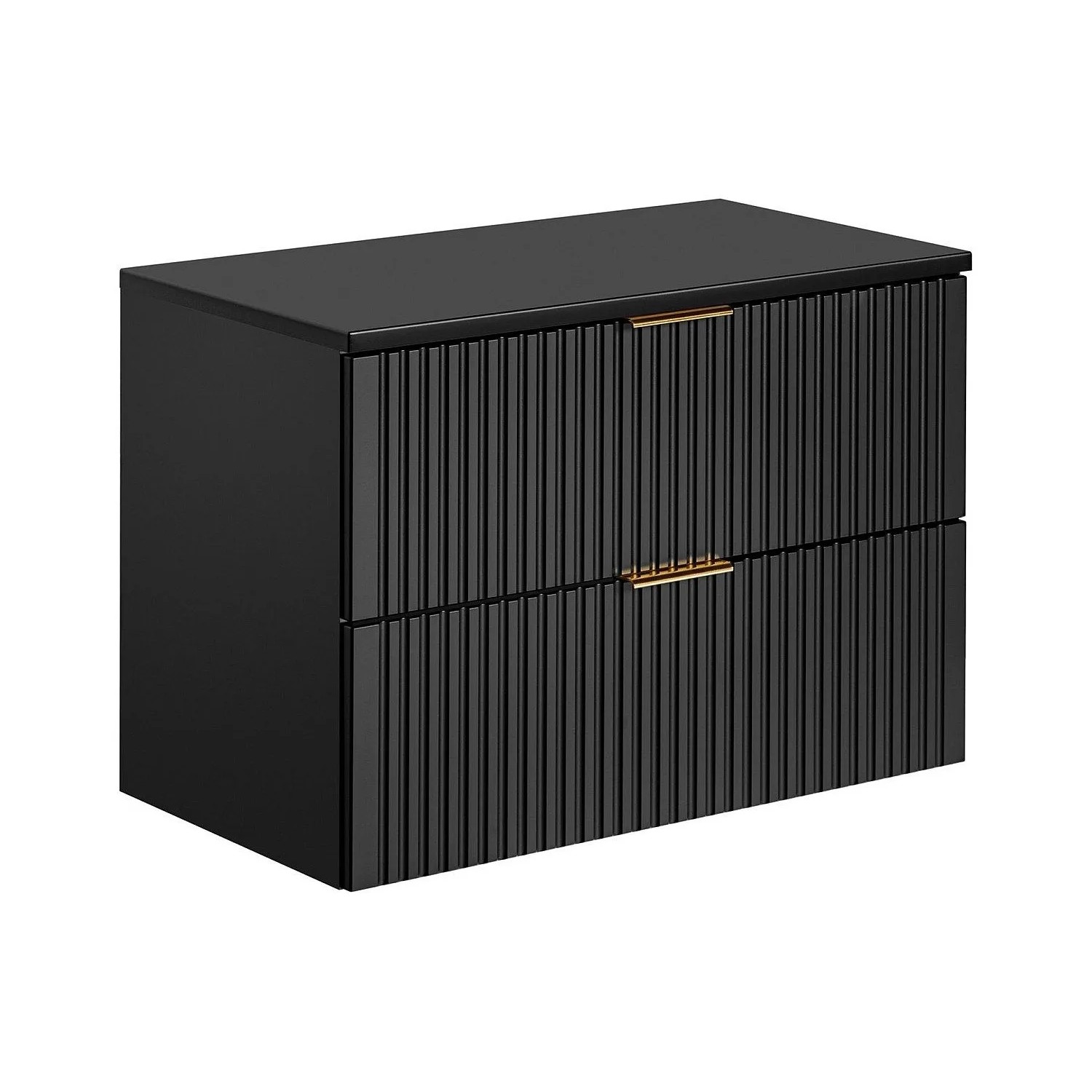 Vente-unique Waschbeckenunterschrank Zevara Schwarz 80 cm