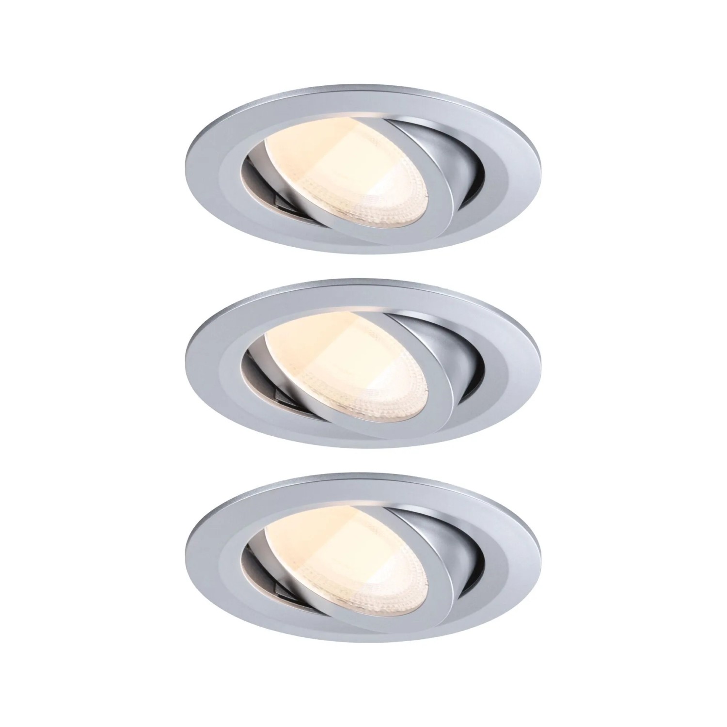 Paulmann Einbauleuchte EBL Fixed Led 3er Set 3x4,8W Chrom Matt
