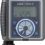 LUX Digitaler Bewässerungscomputer EBC-8/1 mit Display und blauen Anschlüssen.