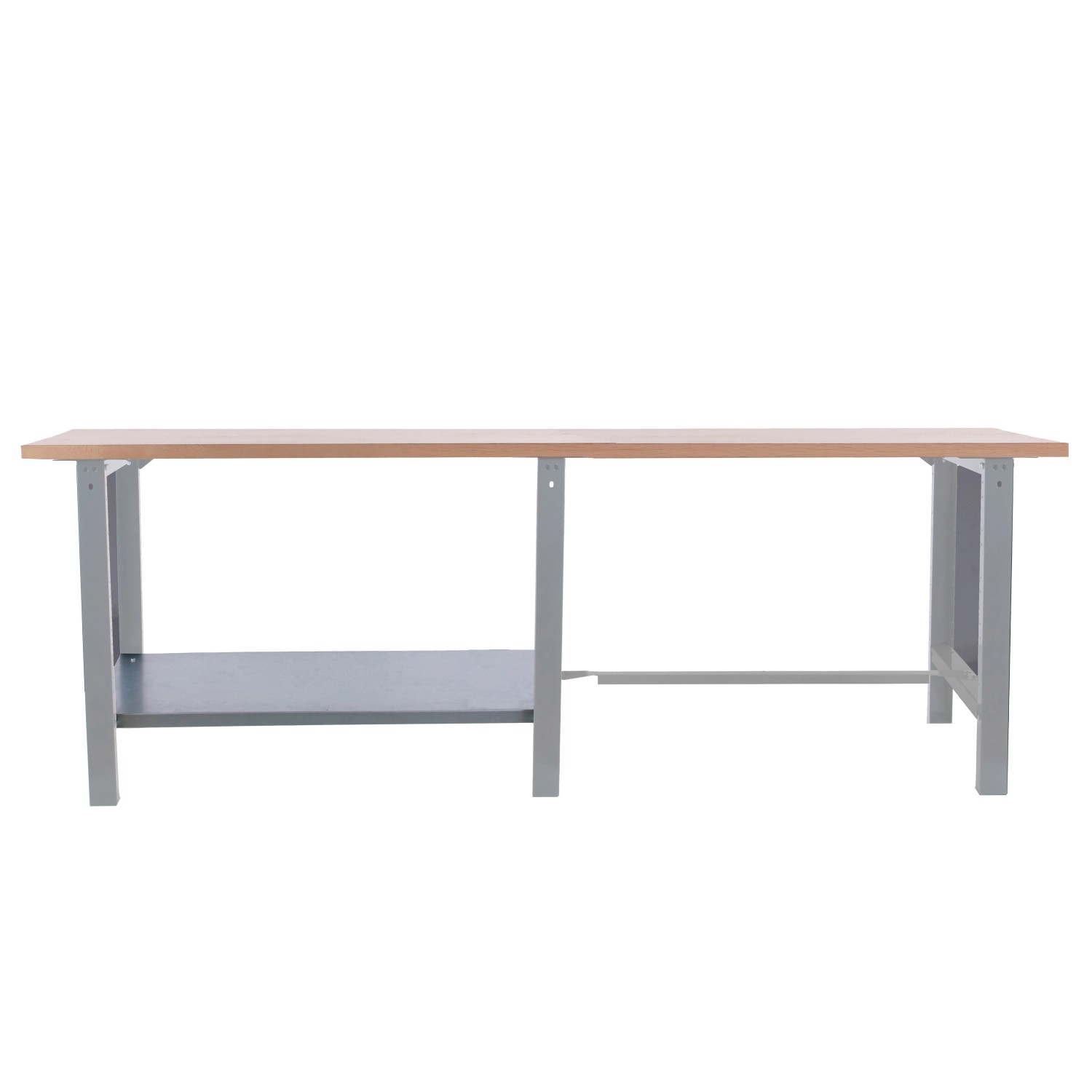 PROREGAL Werkbank BUFFALO WOOD HxBxT 86,5x260x75cm Traglast 1000kg Grau günstig online kaufen