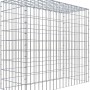 Leere Gabiona C-Ring Anbaukorb Gabione 90x100x40cm mit Maschenweite 5x10cm, Drahtstärke 4mm.