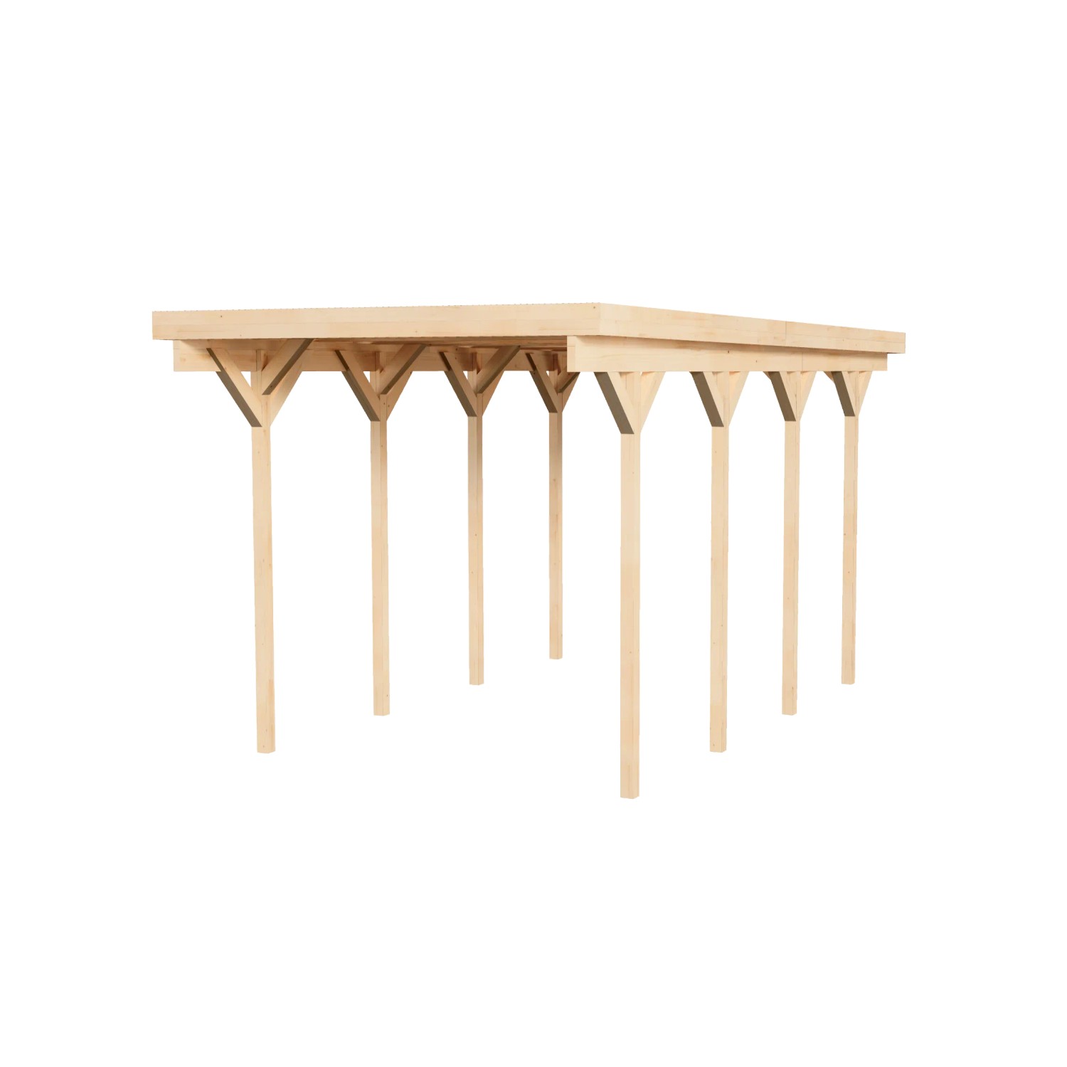 Alpholz Wohnmobil Carport aus Naturbelassenem Holz B 426 x T 798 x H 400cm
