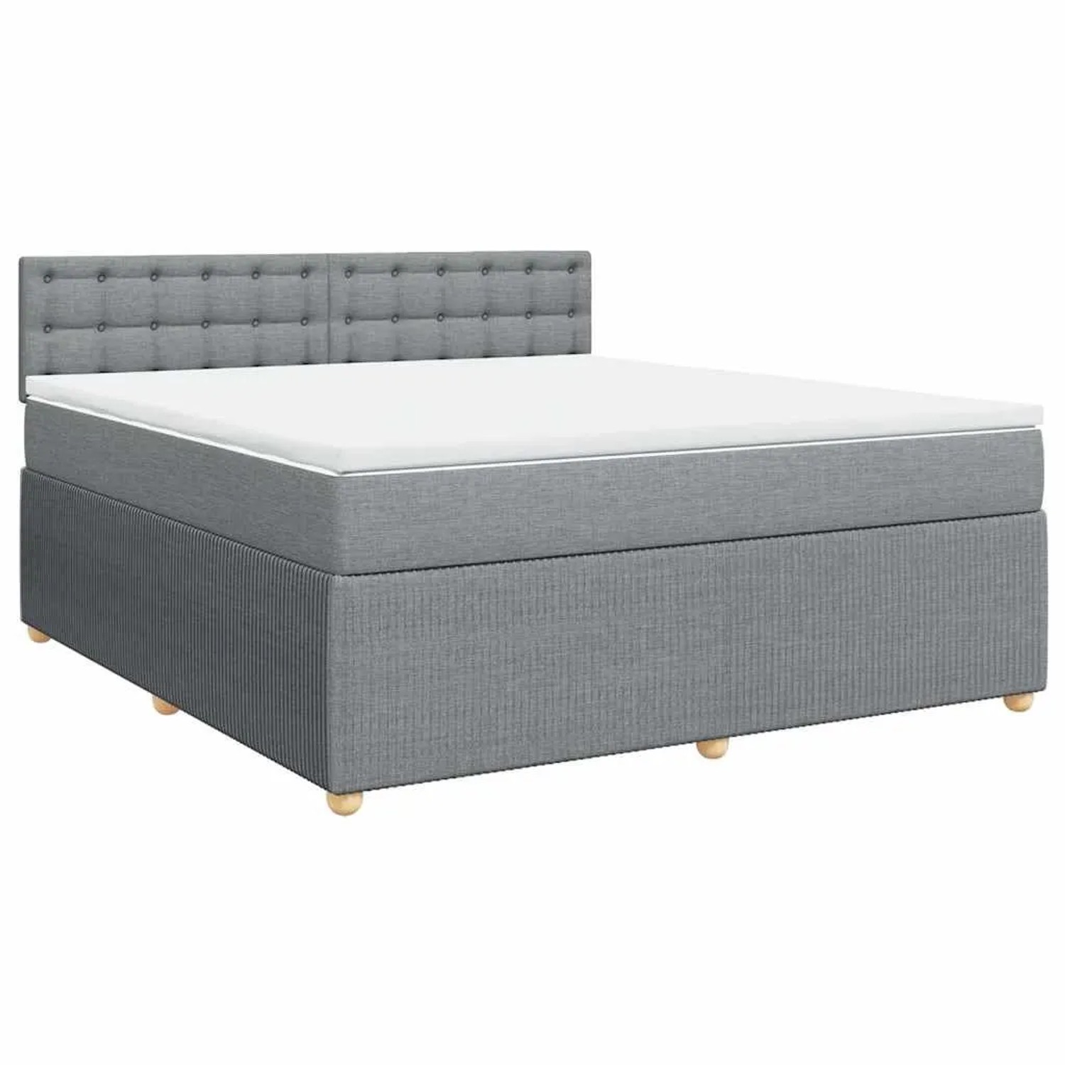 vidaXL Boxspringbett mit Matratze Hellgrau 180x200 cm Stoff 3289849 günstig online kaufen