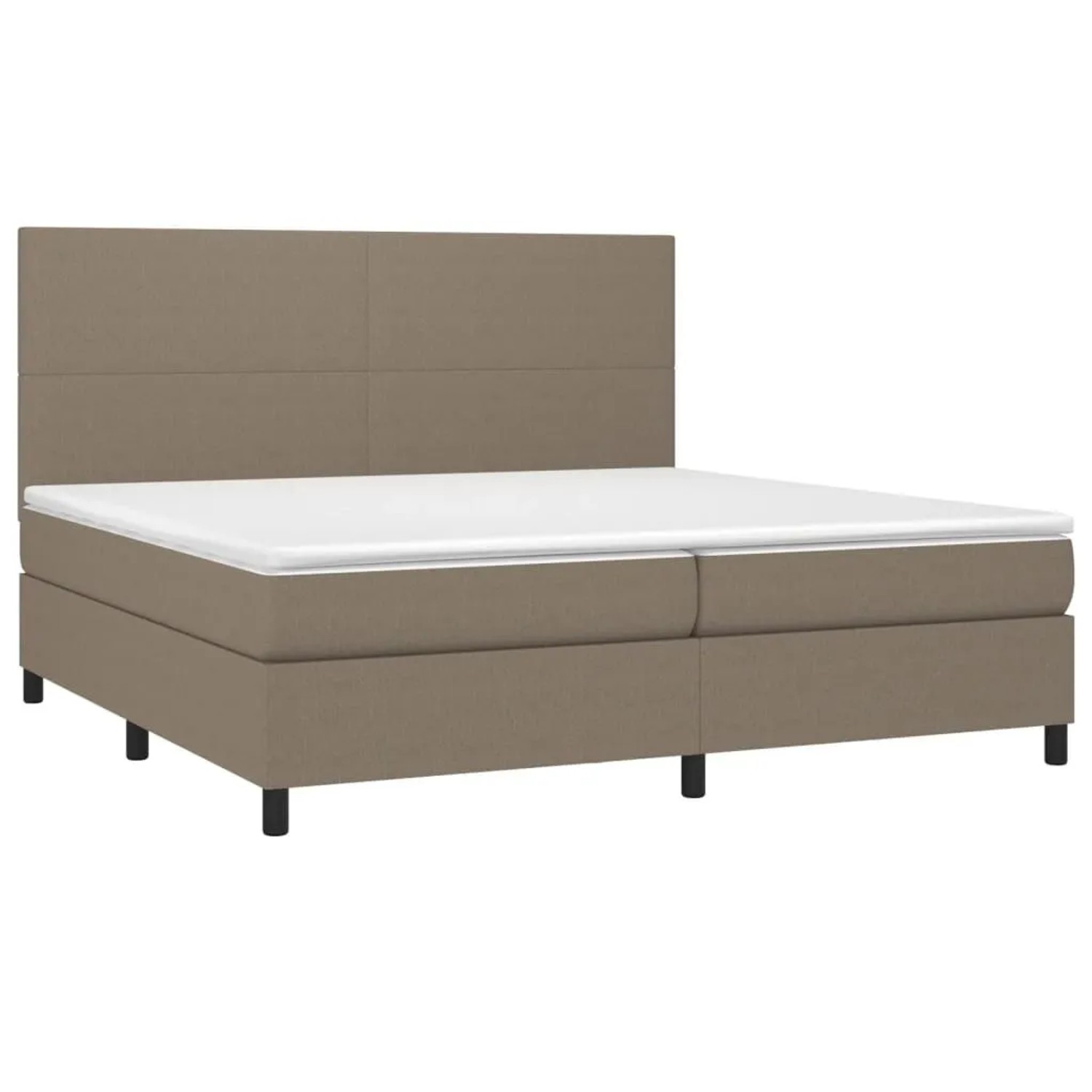 vidaXL Boxspringbett mit Matratze & LED Taupe 200x200 cm Stoff 3134745 günstig online kaufen