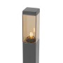 QAZQA Moderne Außen Stehleuchte Dunkelgrau mit Rauchglas 80 cm Malios_8