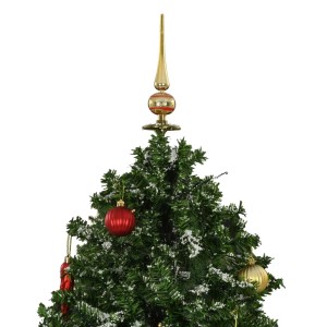vidaXL Schneiender Weihnachtsbaum mit Schirmfuß Grün 190 cm 284337