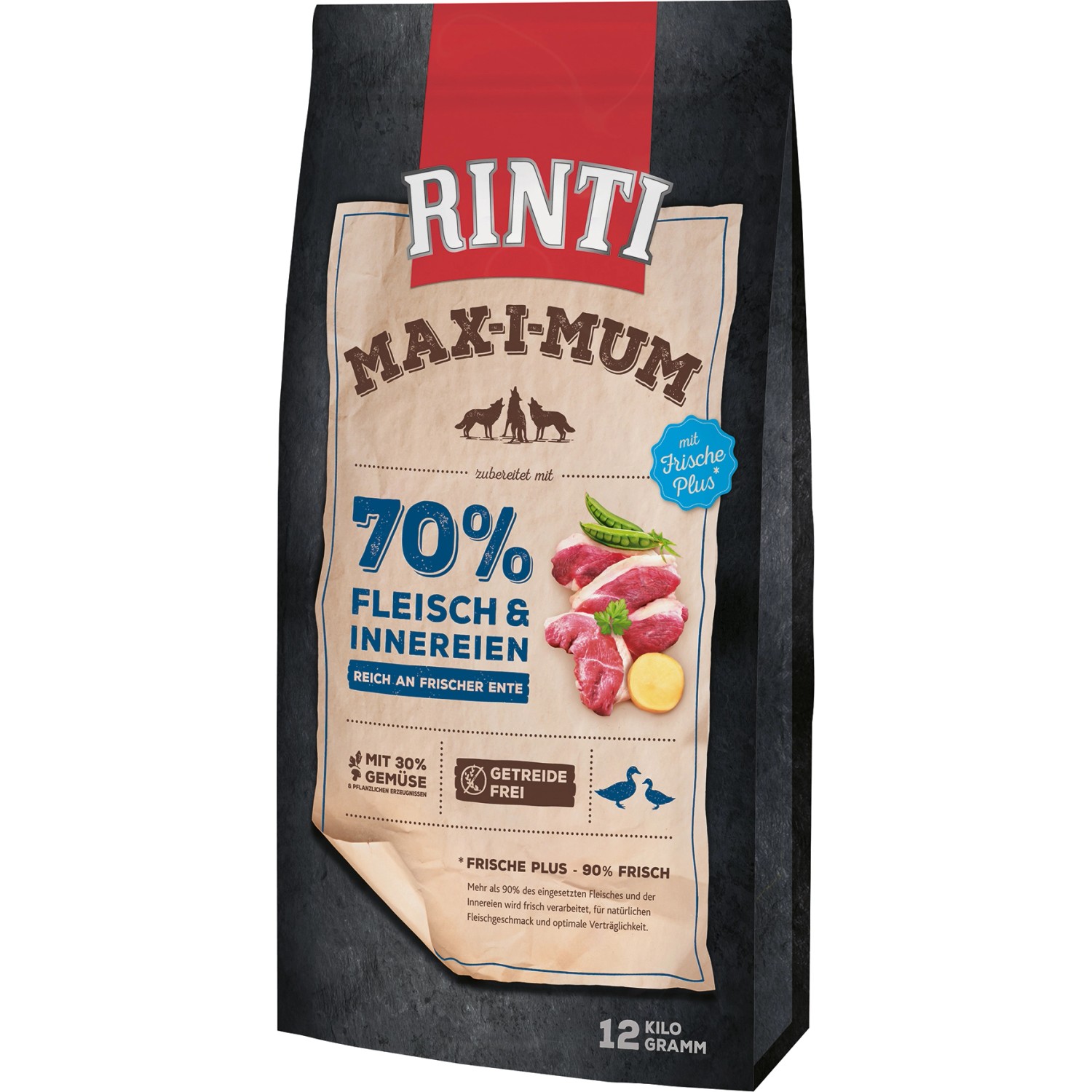 Rinti Hunde-Trockenfutter Max-i-Mum Ente 12 kg