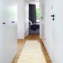 Cremefarbener Shaggy Teppich Läufer Soffi 80x200cm aus Polypropylen im Flur. Weicher Hochflor Teppich.
