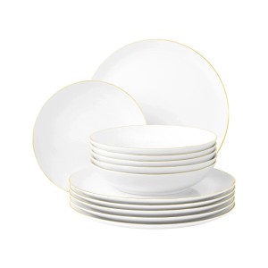 Seltmann Weiden Liberty Goldrand Tafelservice 12-teilig
