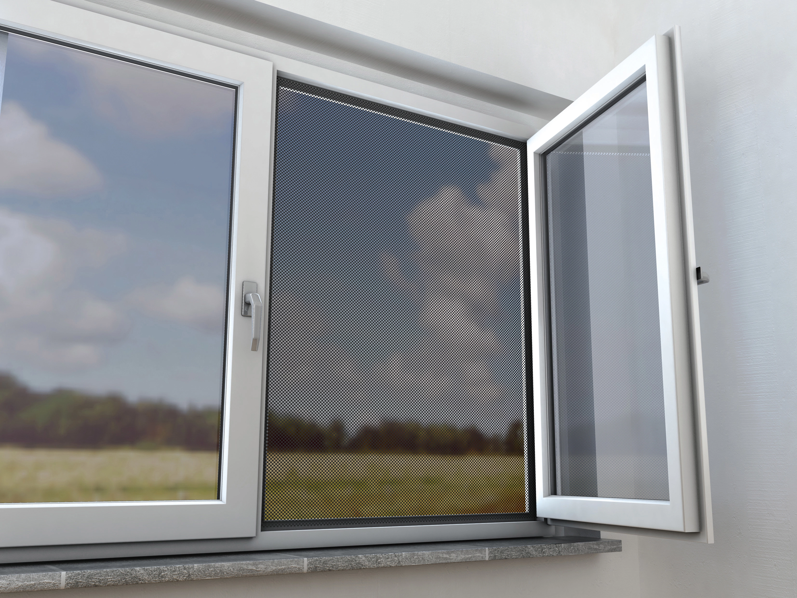 Fenstergitter Mesh, 120cm x 250cm Durable Fiberglas Fly Screens für Fenster  und Türen Insektennetz Mesh Ersatz Fly Net
