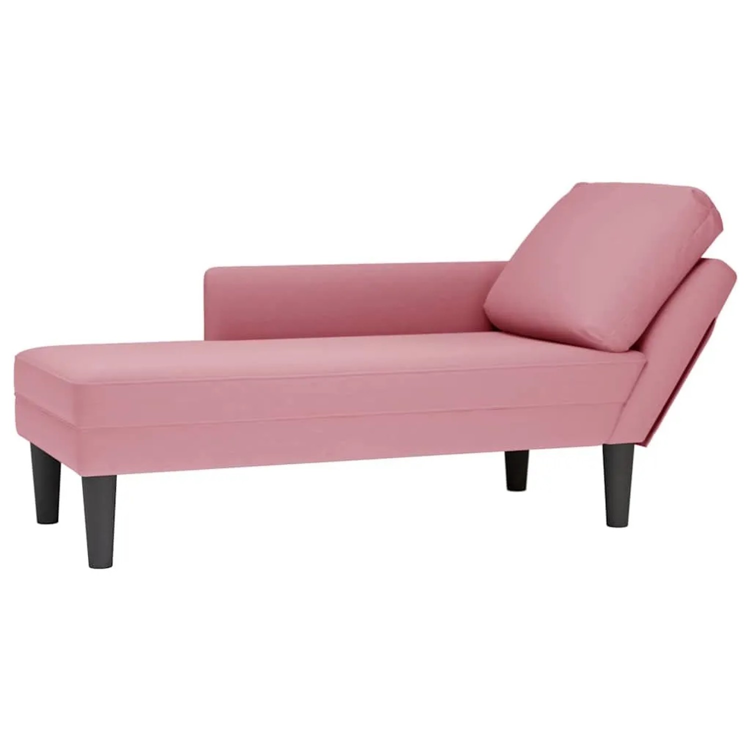 vidaXL Chaiselongue mit Kissen und Rechter Armlehne Rosa Samt 4009810