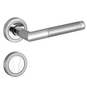 MeinTürgriff Drückergarnitur Nizza Edelstahl/Chrom Türgriff Türdrücker Rosettengarnitur PZ