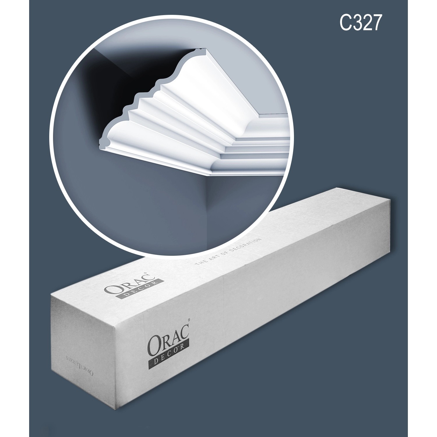 ORAC DECOR C327-Box LUXXUS Eckleisten Set, 16 m, Weiß. Zubehör für Paneele.