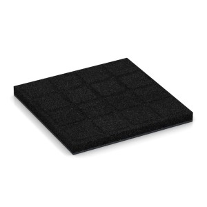 WARCO Fallschutzplatte, schiefergrau, 50x50x4,5 cm, Gummigranulat für Spielplatz, Indoor & Outdoor