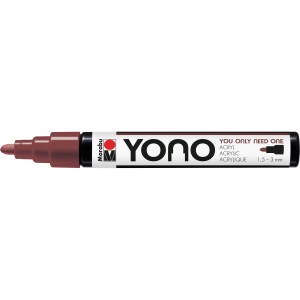 Marabu Yono Marker, 1,5-3 mm, Braun. Acrylmarker für Künstlerbedarf.