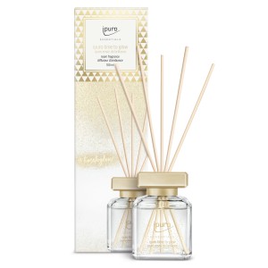 Ipuro Raumduft Essentials Time To Glow 100ml, goldener Duftspender mit Duftstäbchen.