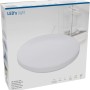Verpackung einer runden, weißen LED-Deckenleuchte, 15W, 4000K, IP44, Ø 30cm.