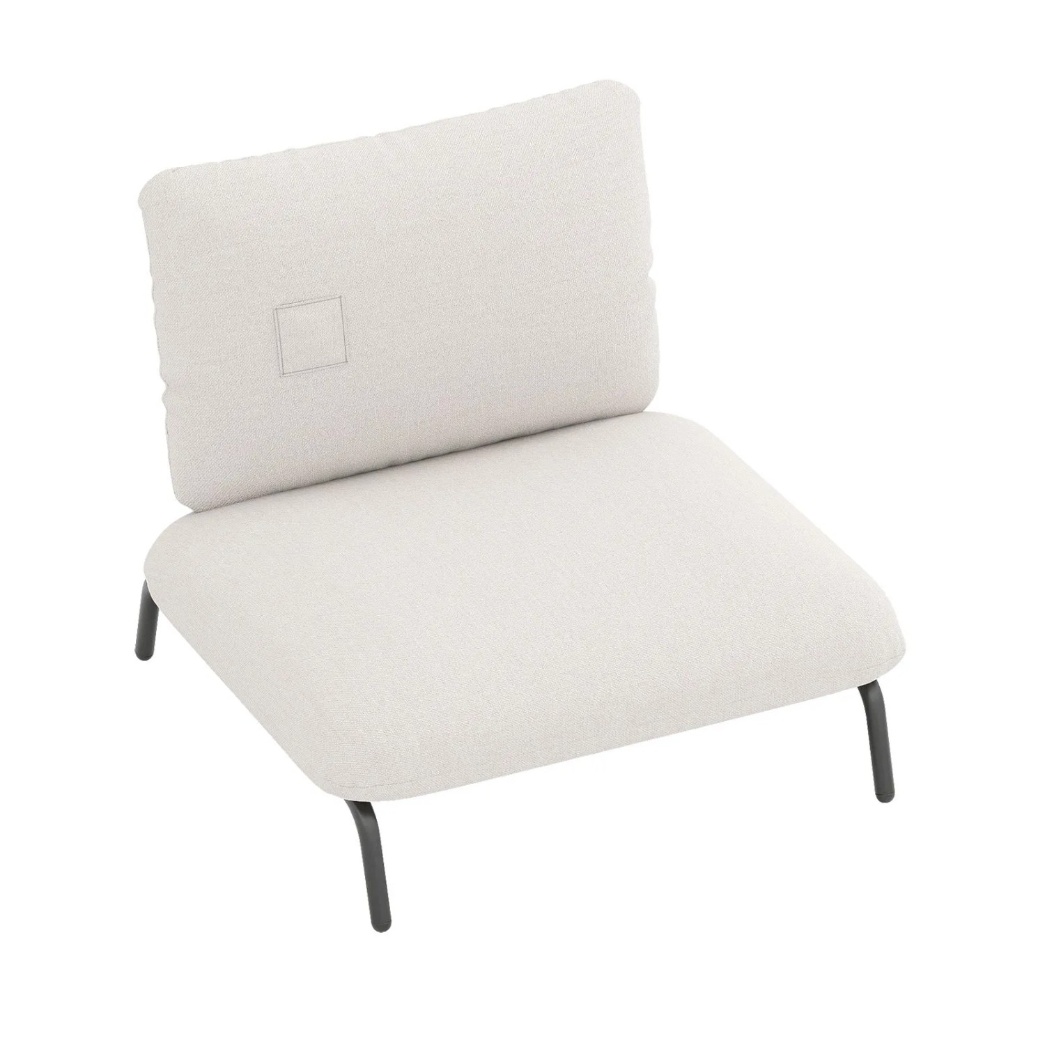 Costway Loungesessel Polsterstuhl mit Extra Breitem & Tiefem Sitz Beige