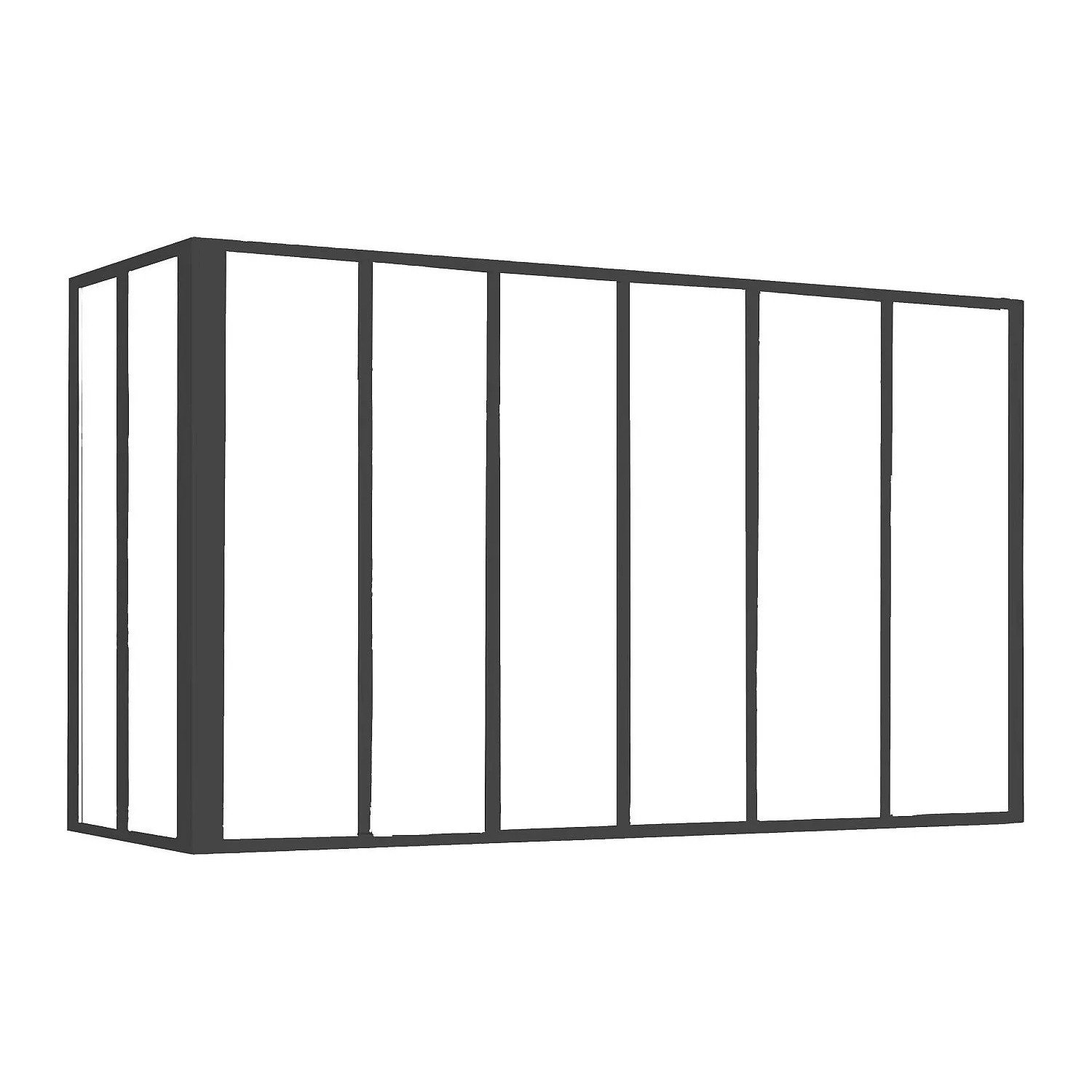 Vente-unique Glaswand Bayview Schwarz 180 cm