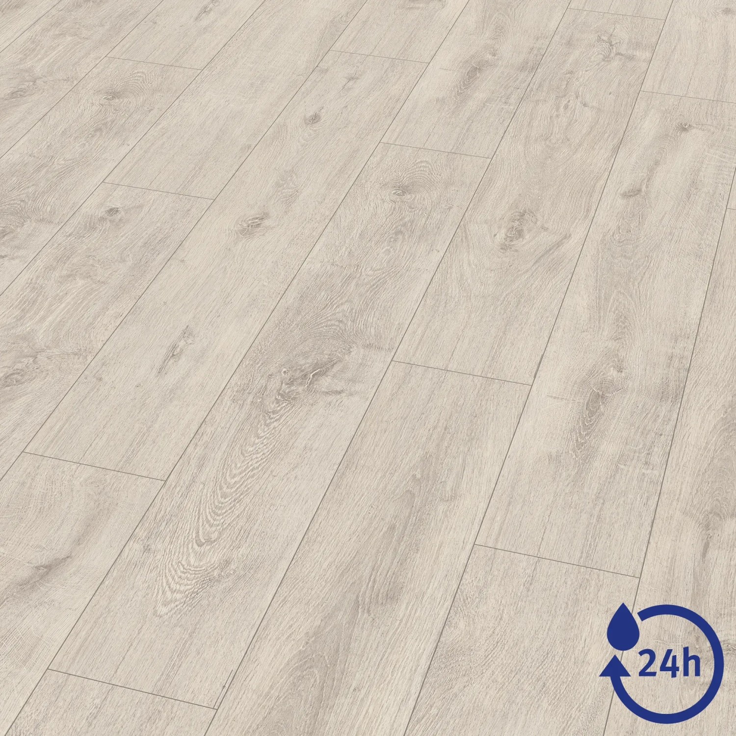 Egger NatureSense Aqua Laminat, 10 mm, wasserfest, grau. Laminatboden in Eichenoptik.