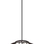 Schwarze Globo Hängeleuchte Senni, Ø 29 cm, Pendelleuchte mit geflochtenem Lampenschirm.