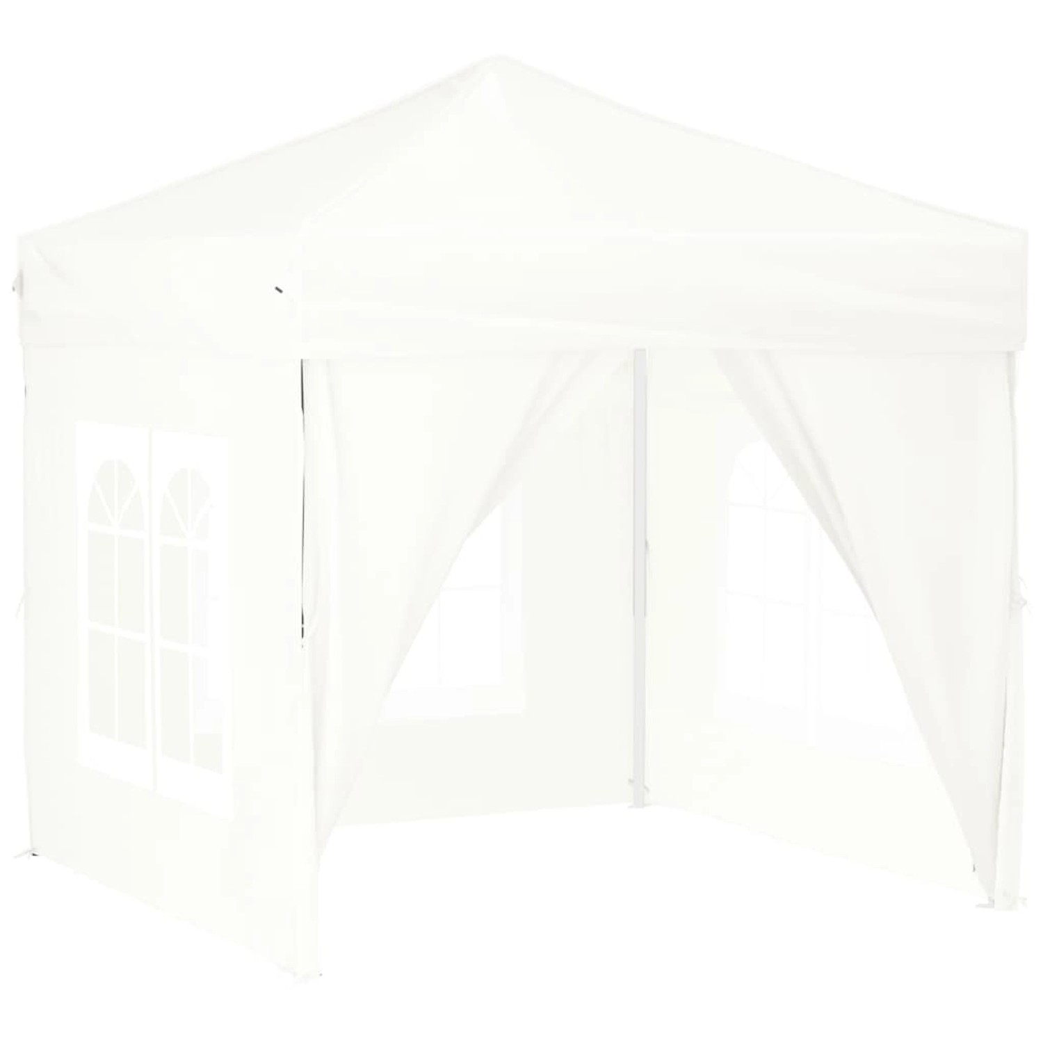 vidaXL Partyzelt Faltbar mit Seitenwänden Weiß 2x2 m Modell 1 günstig online kaufen