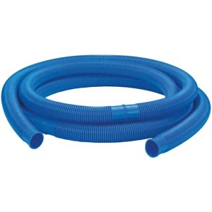 Blauer mediPOOL Schwimmbadschlauch, 6 m lang, 38 mm Durchmesser, für Poolheizung.