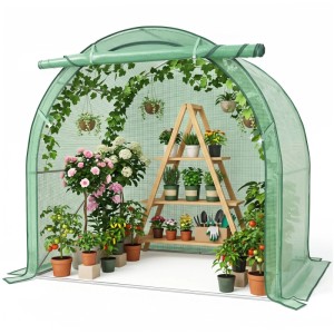 Sekey Foliengewächshaus Gewächshaus Tomatenhaus Folientunnel 200x100x180cm Treibhaus für Balkon Terrasse Garten mit PE Gitterfolie