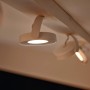 Weißer Philips LED-Spot Clockwork 4er mit Warmglow-Effekt für Wohnräume.