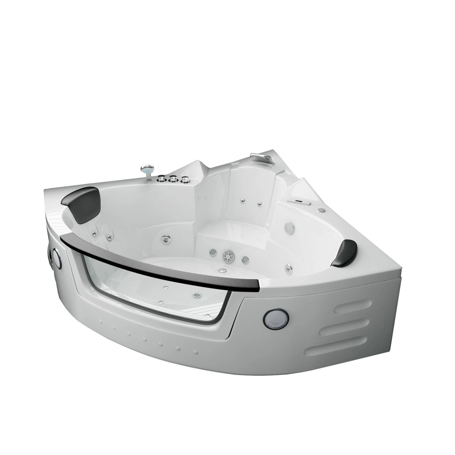 Jet-Line Eckwhirlpool Villa Carlotta 150cm in Weiß mit Heizung und Unterwas günstig online kaufen