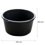 Schwarzes Intergarden Springbrunnenbecken, 66cm Durchmesser, mit Maßangaben.