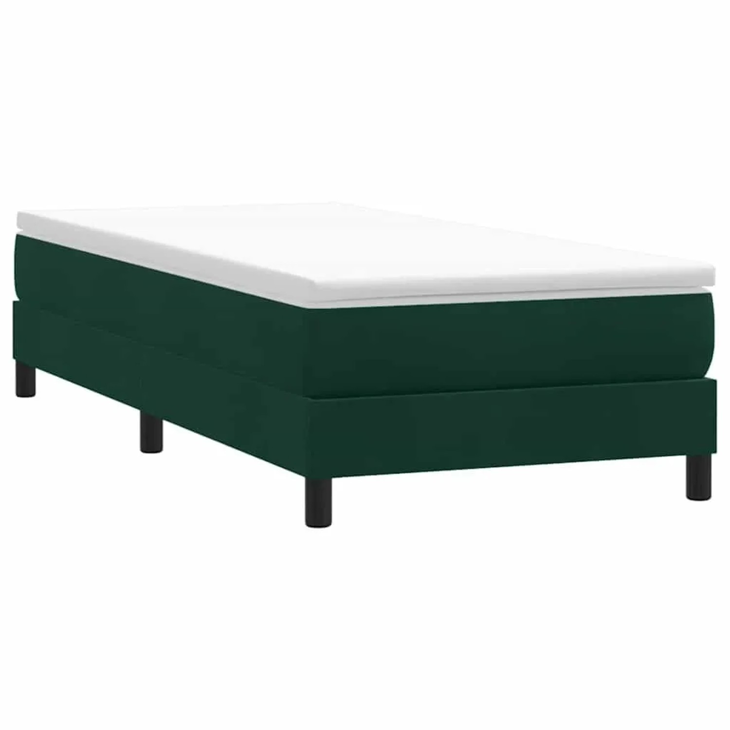 vidaXL Boxspringbett ohne Matratze Dunkelgrün 100x220 cm Samt 3315864 günstig online kaufen