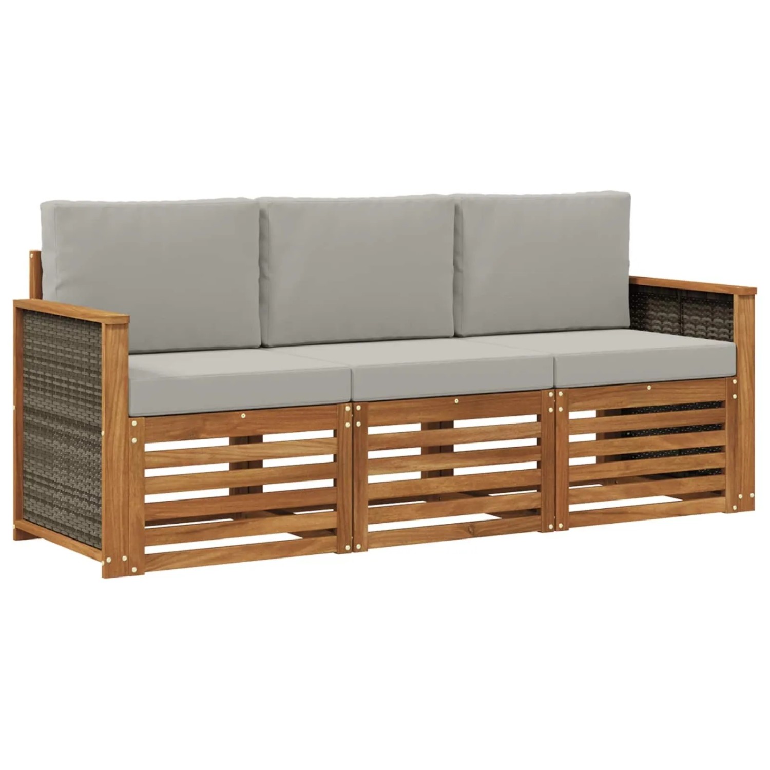vidaXL Sofagarnituren mit Kissen 3 Stk Massivholz Akazie 3383957