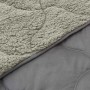 vidaXL Winterbettdecke Gepolstert Hellgrau 140 x 220 cm 42026319_5