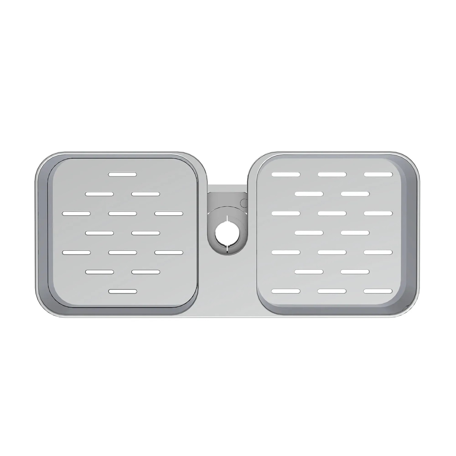 Schütte Duschablage für Brausestange, Chrom, mit zwei Ablageflächen und Halterung.